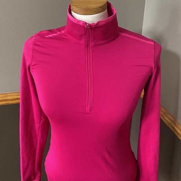Nike golf performance 2 tone pink quarter zip long sleeve top size small - Picture 4 of 9